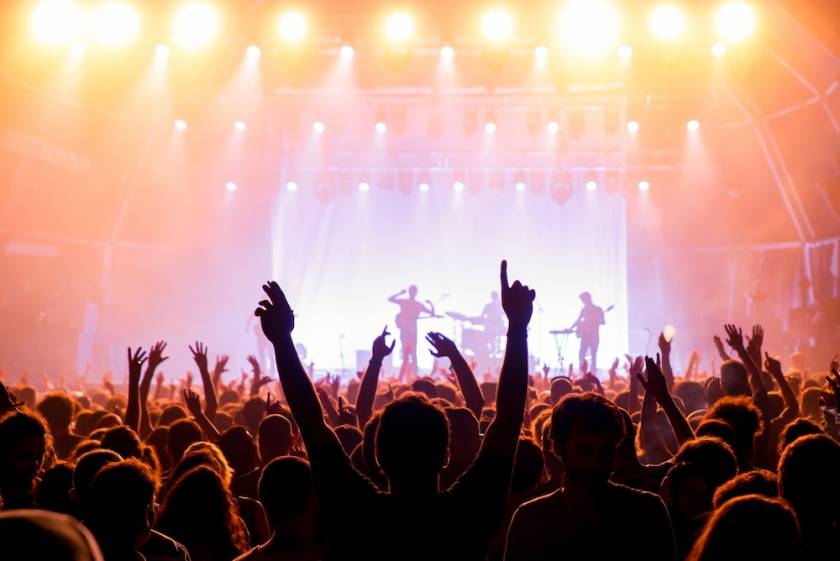 The crowd in a concert.
