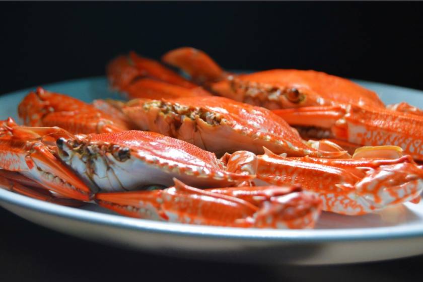 Cooked crab